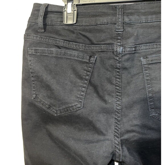 Falls Creek Chino Pants Mid Rise Womens Sz 10 Black - Straight Leg Stretch - Picture 5 of 5